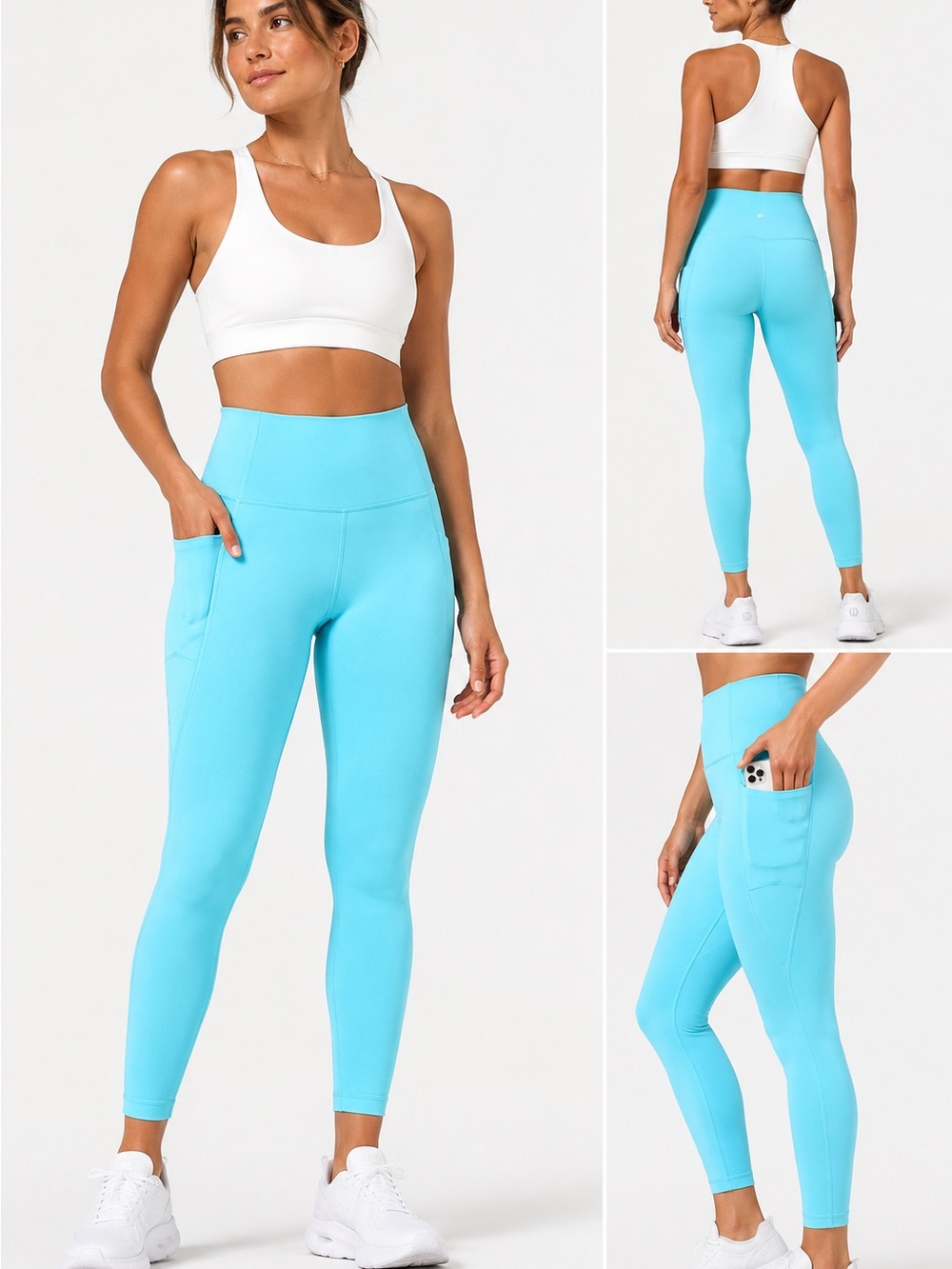 Lululemon Align High Rise Pocket Leggings Blue Nulu Yoga Pants SZ 14‎ W5DU4S